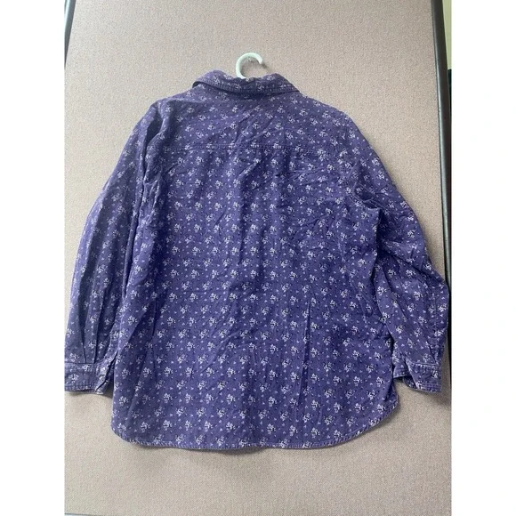Vintage Ladies Looney Tunes Shirt Corduroy Purple Tweety Bird Size 18W/20W - Picture 4 of 6